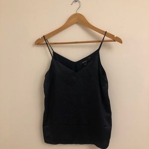 Navy camisole with v neck in front and back